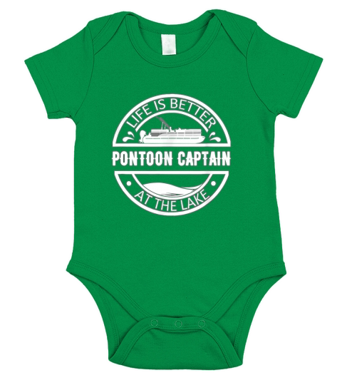 Pontoon Captain Life Is Better At The Lake Short Sleeve Baby One-Piece
