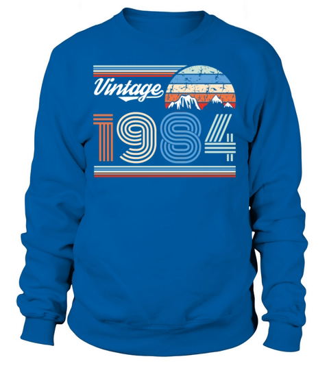 1984 Vintage born in Retro age Birthday gift idea Men's Sweatshirt