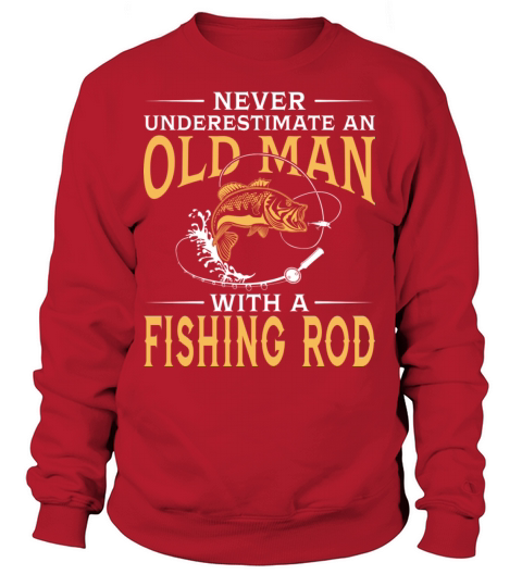 funny An Old Man With A Fishing Rod Women's Sweatshirt