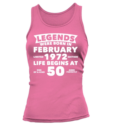 50th birthday February vintage 1972 gift idea Tank top Woman