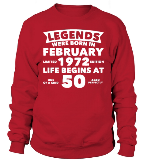 50th birthday February vintage 1972 gift idea Sweatshirt Unisex