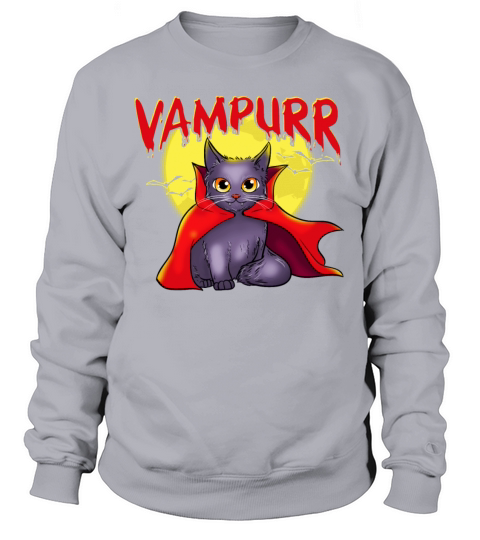 Vampire Black Cat Halloween Costume Vampurr Gift Women's Sweatshirt