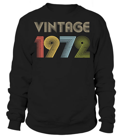 49th Birthday Vintage Shirt Born In 1972 Gift Tee Men's Sweatshirt