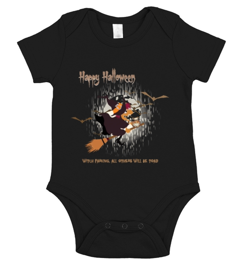 Witch broom parking Short Sleeve Baby One-Piece