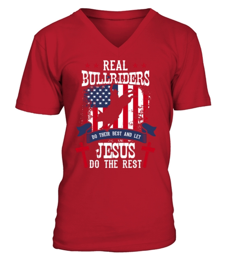 Real Bullriders Do Their Best Men's V-Neck T-shirt