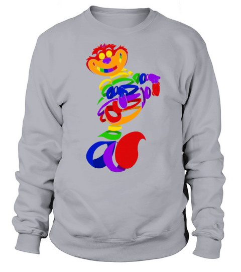 Rainbow Cheshire Cat Wonderland Mad Halloween Men's Sweatshirt