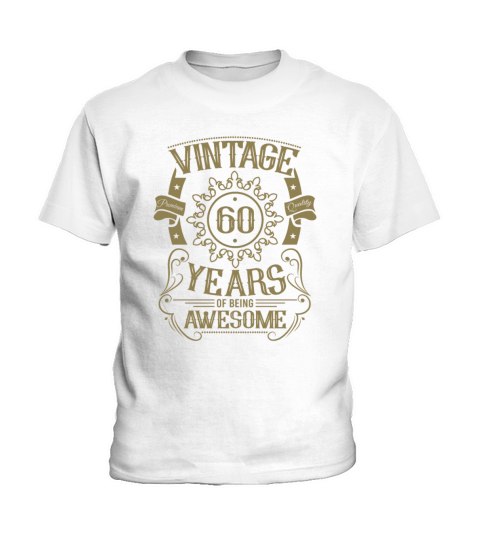 60th birthday gift ideas vintage husband wife Kids T-Shirt