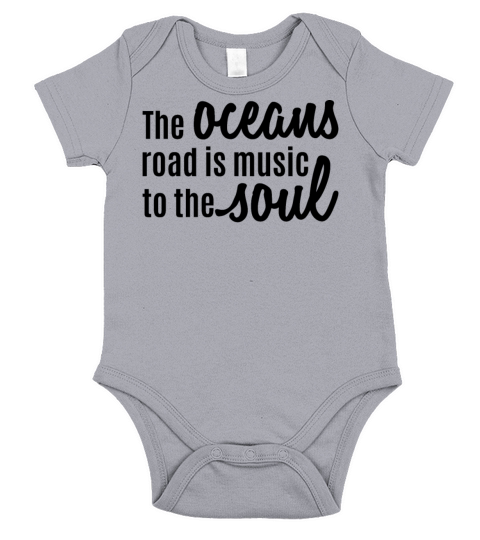 THE OCEANS ROAD IS MUSIC TO THE SOUL Short Sleeve Baby One-Piece