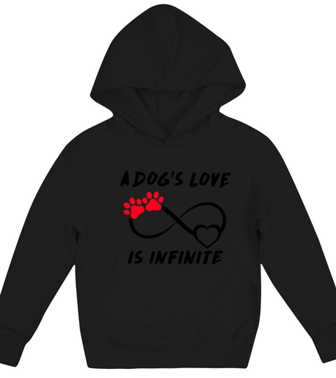 a dog love is infinite Kids Hoodie