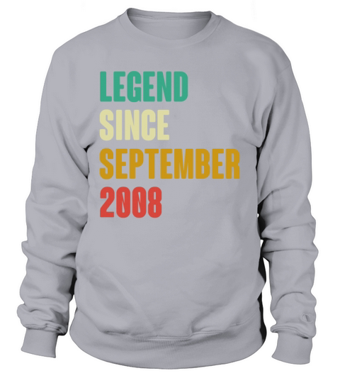 September 2008 14th Birthday 14 Years Old Bday Gi Sweatshirt Unisex