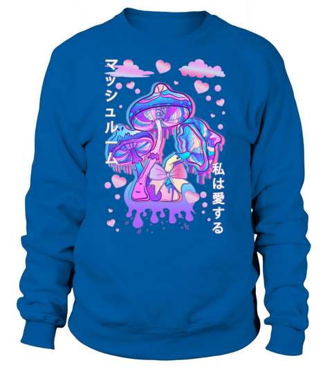 Pastel Goth Mushroom Japan Kanji Women's Sweatshirt