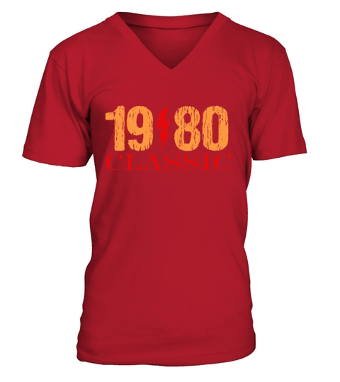 1980 classic gift idea 40th birthday Men's V-Neck T-shirt
