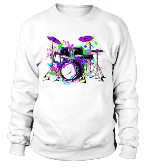 Drum Set Drums Drummer Musician Rock Band Women's Sweatshirt