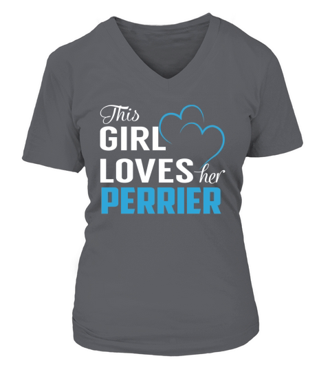 This Girl Loves Her PERRIER Name Shirts V-neck T-Shirt Woman