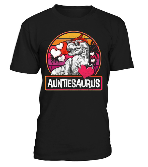 Auntiesaurus T Rex Dinosaur Auntie Saurus Men's T-Shirt