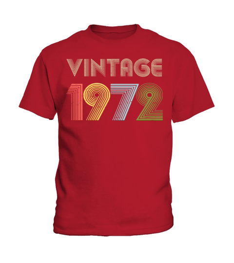 49th Birthday Vintage Shirt Born In 1972 Gift Tee Kids T-Shirt