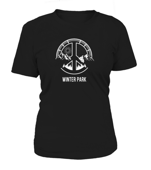 Winter Park Colorado Fan Peace Sign Snowboard Ski Women's T-Shirt