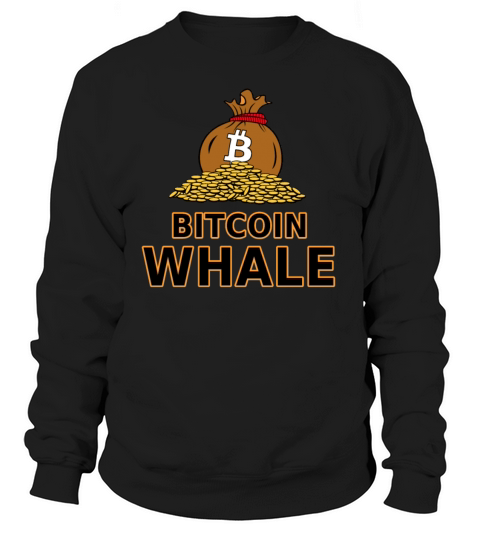 Bitcoin blockchain whale with bag of coins crypto Women's Sweatshirt