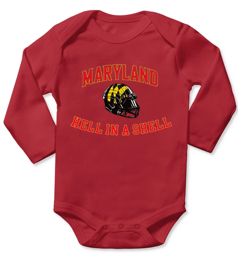 Maryland Hell in a shell Long Sleeve Baby One-Piece