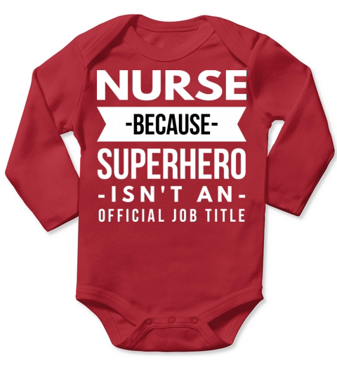 Nurse Superhero Long Sleeve Baby One-Piece