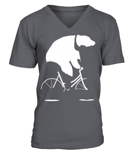 Bear On A Bike Men's V-Neck T-shirt