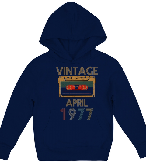 Vintage april 1977 Kids Hoodie