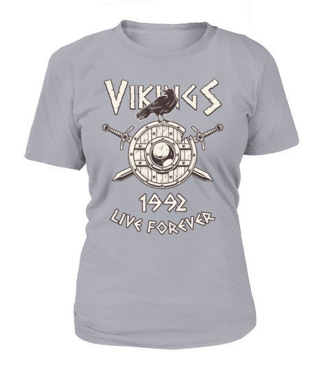 Vikings Live Forever 1992 Norse Birthday Women's T-Shirt