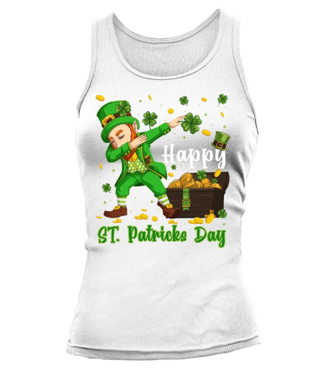 happy St. Patricks Day funny dabbing leprechaun shamrock shirt shirt Tank top Woman