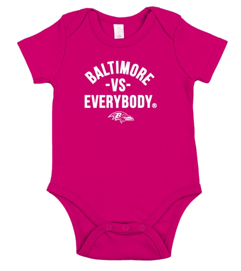 BALTIMORE VS EVERYBODY Short Sleeve Baby One-Piece