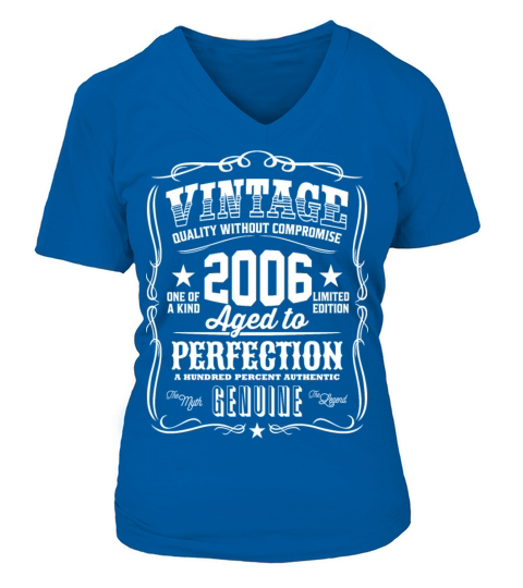 Vintage 2006 Aged to Perfection Women's V-Neck T-shirt