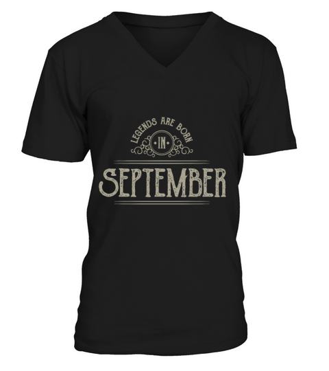 Legends are born in September Men's V-Neck T-shirt