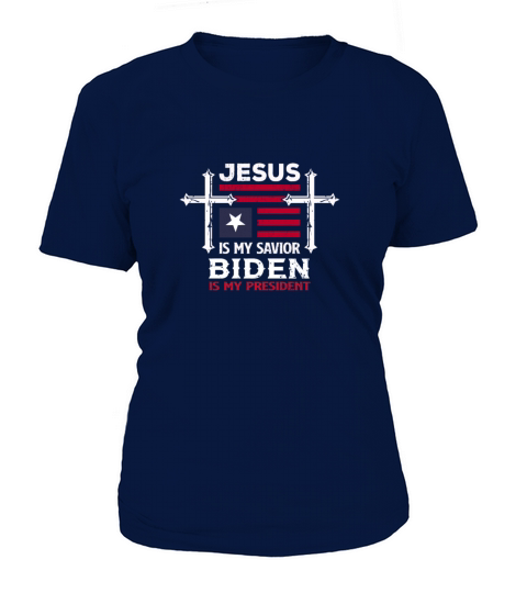 Jesus is my savior Biden is my president US flag Women's T-Shirt