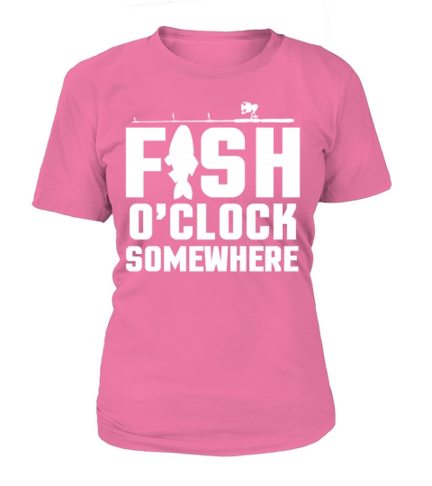 Fish oclock somewhere fishing rod fish hook gift Women's T-Shirt