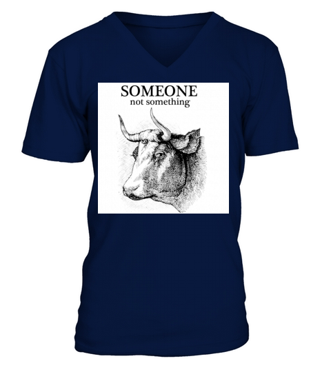 someone not something cow womens Men's V-Neck T-shirt