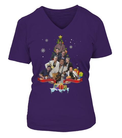 Vince Gill Christmas tree shirt V-neck T-Shirt Woman