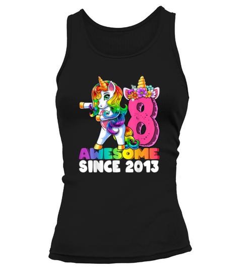 Awesome Since 2013 Flossing Unicorn 8th Birt 633 Women's Tank Top