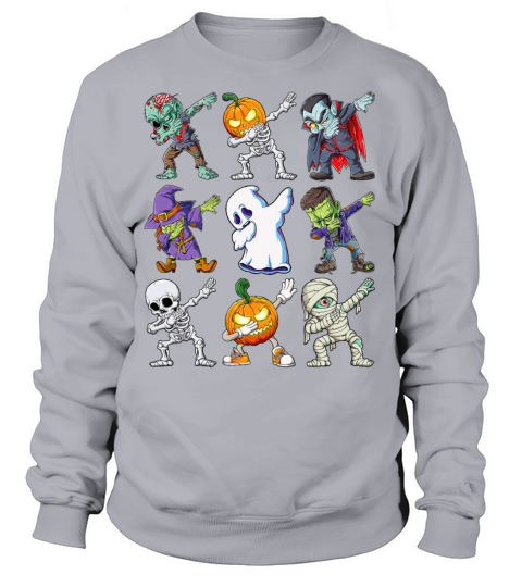 Dabbing Halloween Boys Skeleton Zombie Scary Women's Sweatshirt