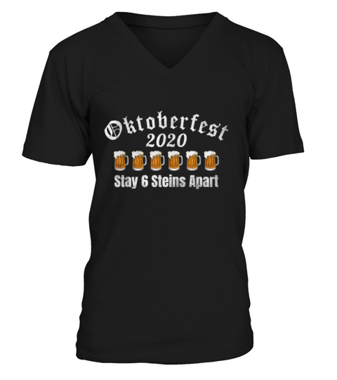 Oktoberfest 2020 6 Stein Apart Beer October Men's V-Neck T-shirt