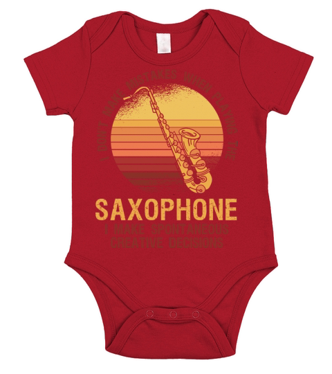 Cool I Dont Make Mistakes When Playing The Saxoph Short Sleeve Baby One-Piece