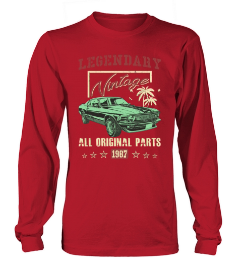 Vintage 1987 All Original Parts 31th Birthday Gift Men's Long Sleeve