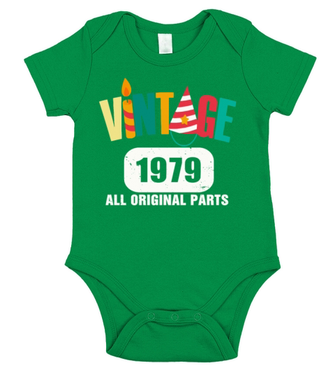 Vintage 1979 All Original Parts Short Sleeve Baby One-Piece