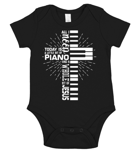Jesus Keyboard Piano Player Gift Short Sleeve Baby One-Piece