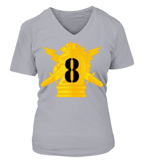 Army PSYOPS w 8th Battalion Numeral Line X 300 Hat Women's V-Neck T-shirt