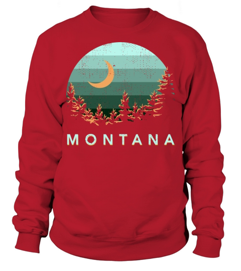 Montana Vintage Sunset Outdoors Hiking Souvenir Men's Sweatshirt