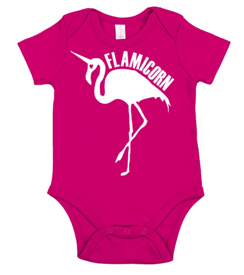 flamingo unicorn hybrid creature hybrids white Short Sleeve Baby One-Piece
