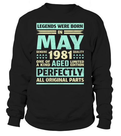 40th Birthday May Gift Vintage 1981 40 Years Women's Sweatshirt