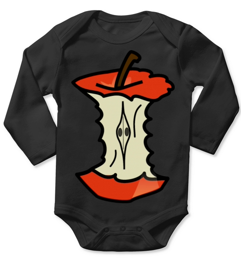 Apple Core Long Sleeve Baby One-Piece