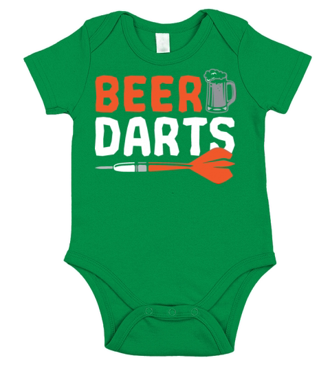 Beer Darts Dartboard Bullseye Player Short Sleeve Baby One-Piece