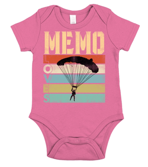 Vintage Memo Love Skydive Great Grandparents Gift 2020 Short Sleeve Baby One-Piece