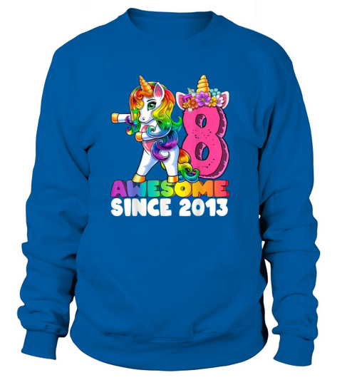 Awesome Since 2013 Flossing Unicorn 8th Birt 633 Women's Sweatshirt
